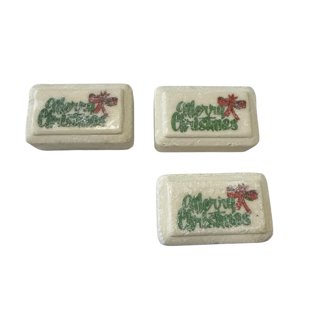 Vtg Christmas Guest Soap Collection Carolina Holly Berry Merry Christmas Tree